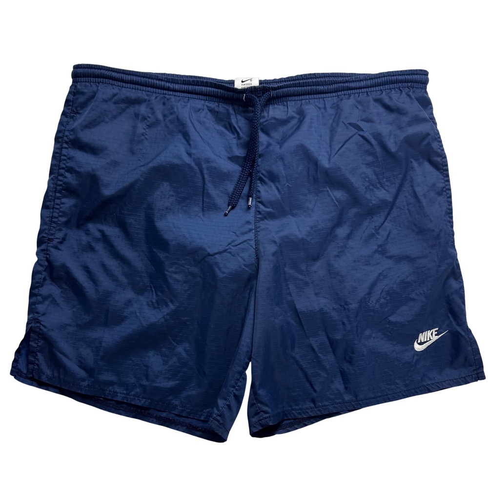 Vintage Nike sportswear Mens Medium Navy Blue Ripstop Shorts 90s Retro